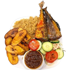 Atiéké poisson + Alloco